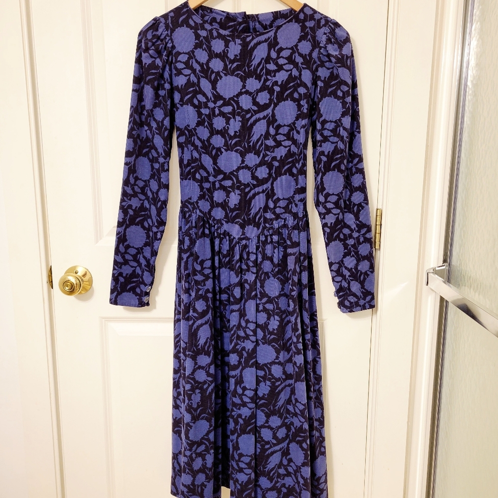 Vintage 80s Laura Ashley Corduroy Dress